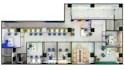 office interior designing 3d, mood board and layout