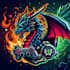 make gaming dragon mascot logo  design for you