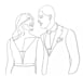 create intimate romantic couple line art potrait to celebrate your love story