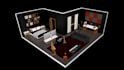 create a 3d isometric room designs