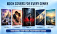 design an ai book cover for amazon KDP with print ready files