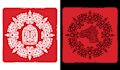 do design prehispanic aztec beard and mexican logo