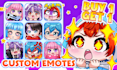 custom twitch emotes, discord emoji, sub badges, and animated for stream