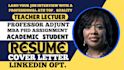 write teacher resume, adjunct professor, online instructor, and academic resume
