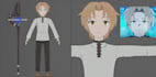 make 3d anime character, models, weapons for game or video clip, anime