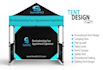 design custom canopy tent backdrop and feather flag