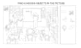 do 8 hidden object coloring page illustrations only for 80