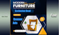 design two social media banners ads, post, with three sizes