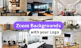 design a custom zoom virtual background with your logo