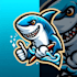 do shark mascot logo design for your business page
