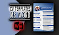 design, write, and edit non copyright, editable  resume or CV template