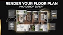 render your floor plans in photoshop