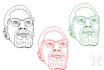 create 2 colors illustration