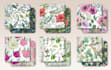 create a flower and plant watercolor pattern