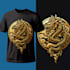 do would like a gold chinese dragon tshirt logo  design creative