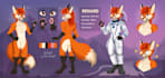 fursona ref sheet detailed, furry ref