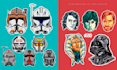 make star wars design for patch, stickers, and pins