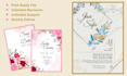design wedding invitation suite, save the date, rsvp, menu