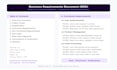 write software requirement document, brd, fsd, sdd, prd