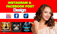 design creative instagram and facebook post