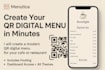 create a professional and modern qr digital menu for your cafe or restaurant