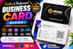 design a professional business card with qr code for your business
