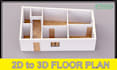do professional 3d floor plans renders form blueprint drawings using sketchup