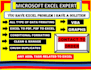 be expert in microsoft excel, vba, macro, google sheets, excel formula