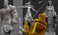 sculpt characters, statue, miniatures, molding, fantasy 3d model for 3d printing