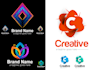 do modern geometric logo minimalist business, abstract designs
