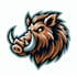 do make wild boar, tusks, animal, head, mascot logo design