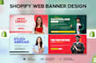design shopify banner, hero image, etsy banner, website header, or website image
