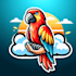 do parrot , sky, design, wonderful , mascot logo design