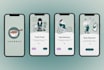 design onboarding and splash screens mockup for  mobile app