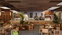 do restaurant interior design, cafe, coffee shop and 3d rendering