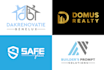 design a modern elegant luxury real estate logo