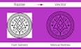 manually redraw, vectorize your image or logo into a high resolution format
