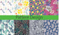 design seamless pattern, textile, monogram and floral pattern