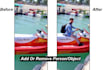 remove objects unwanted people and background from pictures