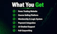 build a forex trading website that sells your courses and indicators