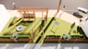 design and 3d render community park, garden, landscape