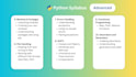 teach you python and their libraries from beginner to advanced