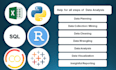 do data analysis using excel, r, python and sql