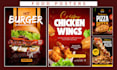 design ice cream flyer, poster, menu and food flyer