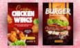 design ice cream or food flyer, poster, banner and menu