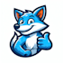do cartoon, blue, animal, mascot logo