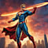 drawing custom superhero character in action