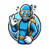 do scuba, diving, mascot logo design