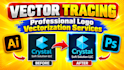 vectorize logo, convert image to vector, PSD, ai, eps, PDF, svg, more