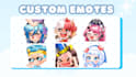 draw twitch emotes badge and animated for twitch, kick, discord, vtuber